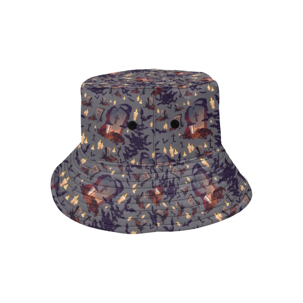 Creepy Graveyard Print Design LKS301 Unisex Bucket Hat