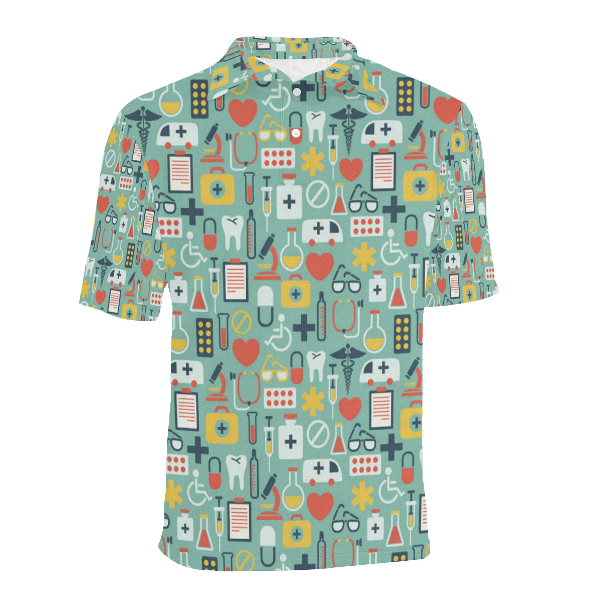 Medical Pattern Print Design 02 Men Polo Shirt