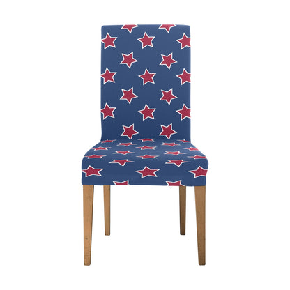 Star Red Blue Print Design LKS301 Dining Chair Slipcover