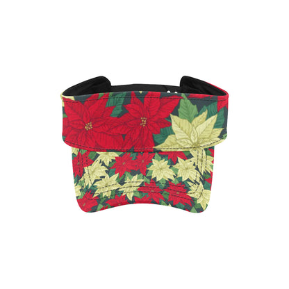 Poinsettia Pattern Print Design POT06 Unisex Sun Visor