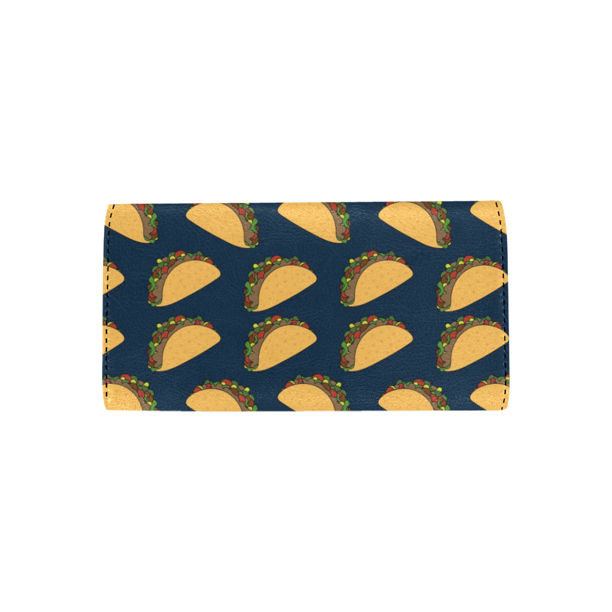 Taco Pattern Print Design TC04 Women's Trifold Wallet