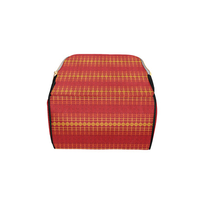 Southwest Red Gold Design Themed Print Diaper Bag Backpack