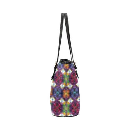 Chakra Eye Print Pattern Leather Tote Bag