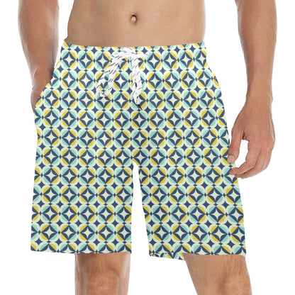 Swedish Design Pattern Men's Swim Trunks Beach Shorts