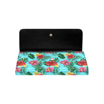 Hibiscus Hawaiian Flower Women's Trifold Wallet