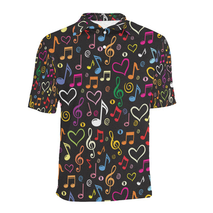 Music note Pattern Print Design A01 Men Polo Shirt