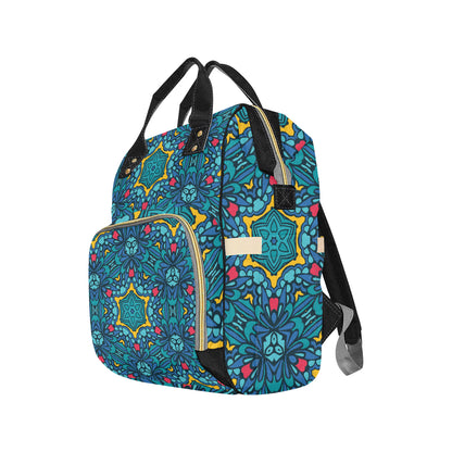Kaleidoscope Pattern Print Design 04 Diaper Bag Backpack