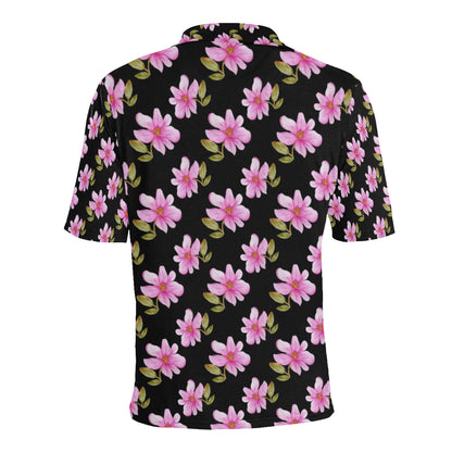 Magnolia Pattern Print Design MAG06 Men Polo Shirt