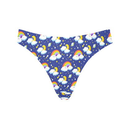 Rainbow Space Design Print Women's Thongs