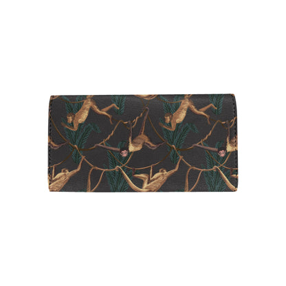 Monkey Pattern Print Design 02 Women's Trifold Wallet