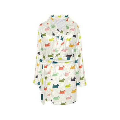 Scottish Terriers Print Design LKS305 Women's Fleece Robe