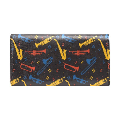 Saxophone Print Design LKS407 Women's Trifold Wallet