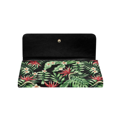 Bird Of Paradise Pattern Print Design BOP05 Women's Trifold Wallet