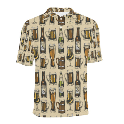 Beer Pattern Print Design 04 Men Polo Shirt