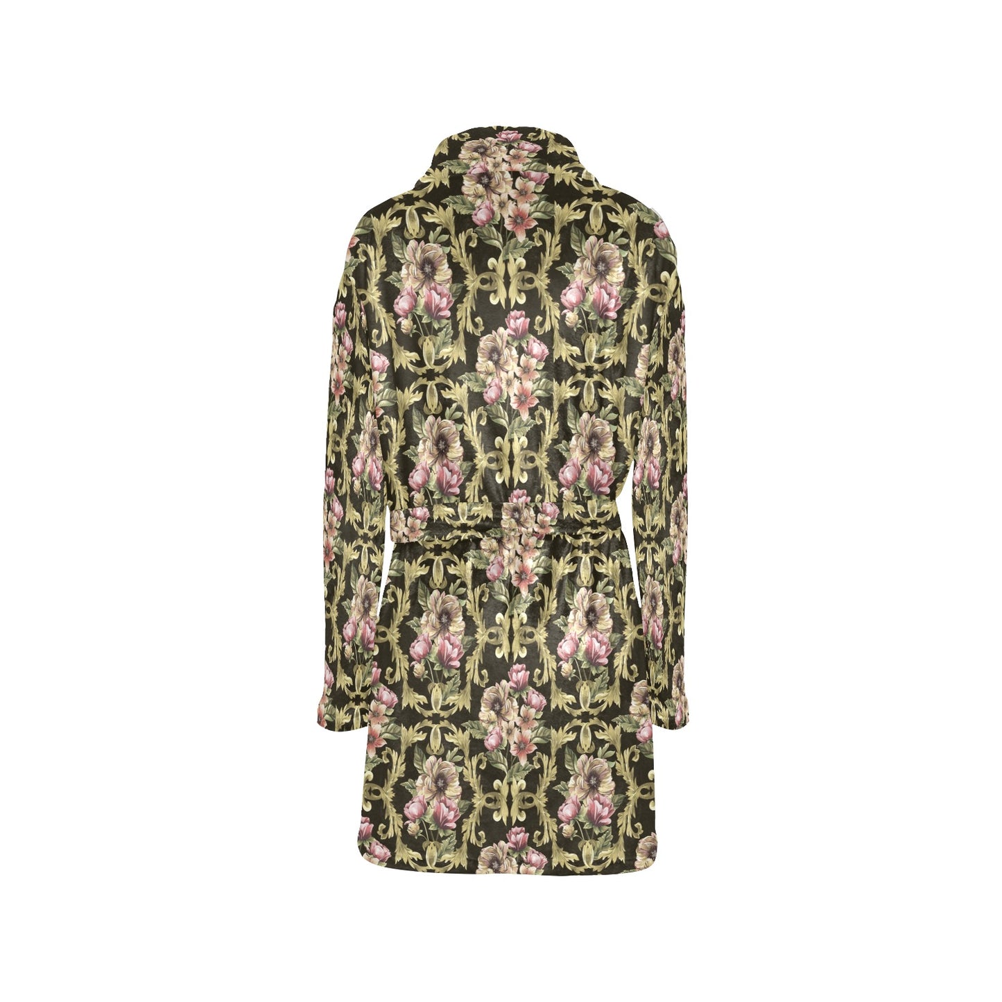 Baroque Pattern Print Design 02 Women's Fleece Robe