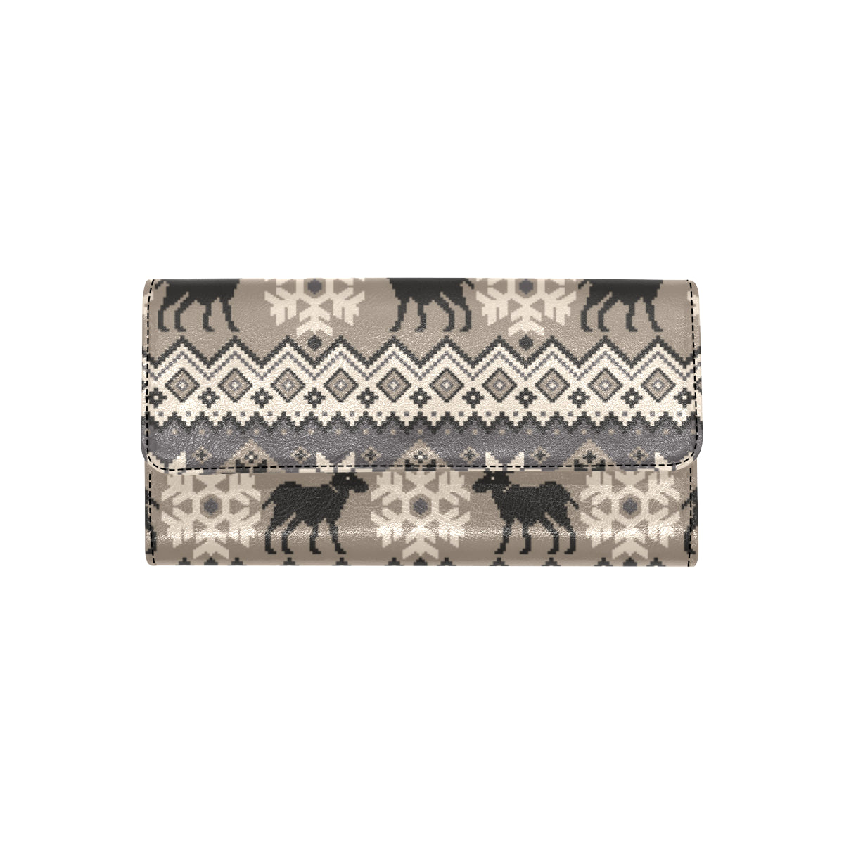 Nordic Pattern Print Design A01 Women's Trifold Wallet