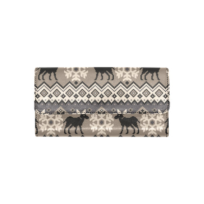 Nordic Pattern Print Design A01 Women's Trifold Wallet