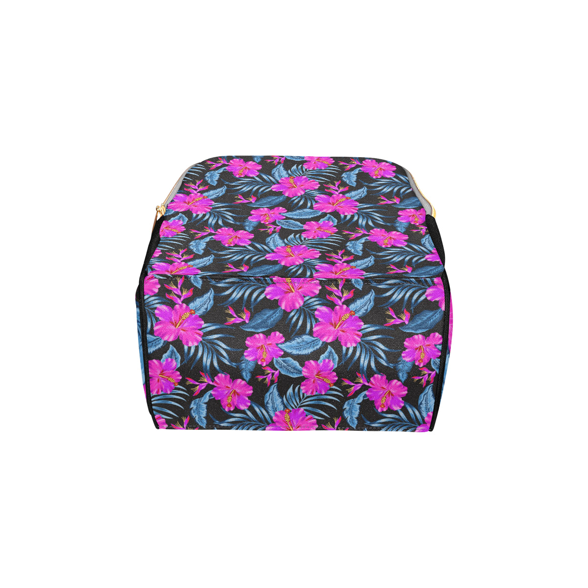 Neon Pink Hibiscus Pattern Print Design HB015 Diaper Bag Backpack