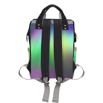Aurora Borealis Pattern Print Design 03 Diaper Bag Backpack