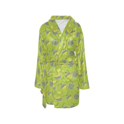 Cantaloupe Pattern Print Design 03 Women's Fleece Robe