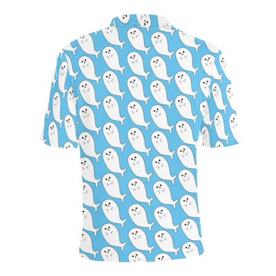 Sea Lion Print Design LKS402 Men Polo Shirt