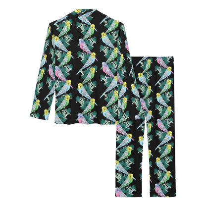 Budgerigar Pattern Print Design 03 Women's Long Pajama Set