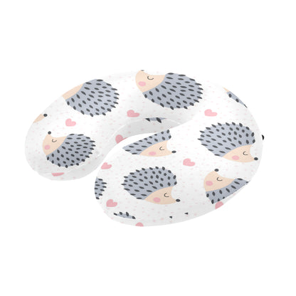 Hedgehog Baby Pattern Print Design 03 U-Shaped Travel Neck Pillow