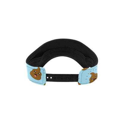 Poop Emoji Pattern Print Design A03 Unisex Sun Visor