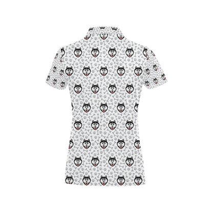 Siberian Huskies Print Design LKS305 Women's Polo Shirt