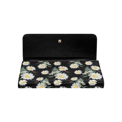 Daisy Pattern Print Design DS07 Women's Trifold Wallet