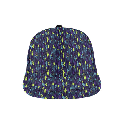 Shark Neon color Print Snapback Cap