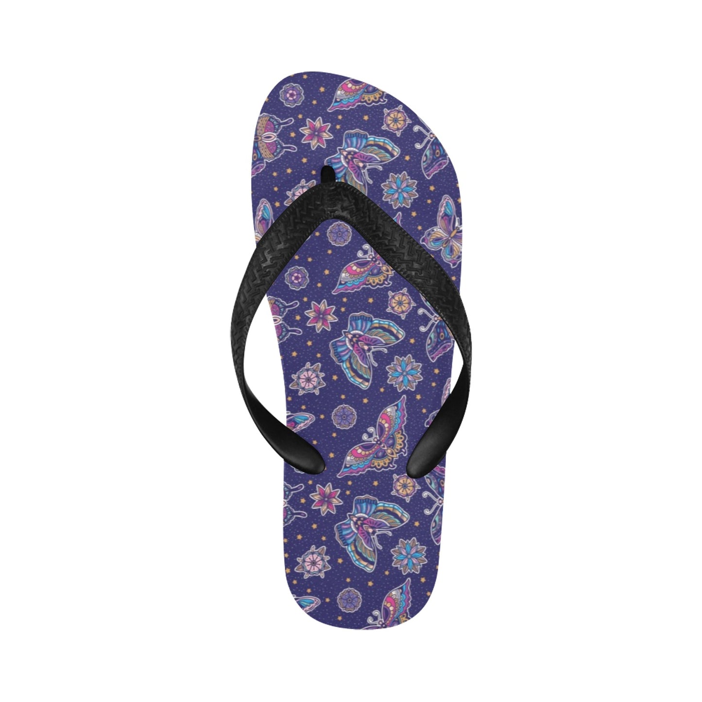 Butterfly Print Design LKS303 Flip Flops