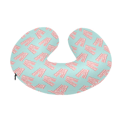 Bacon Pattern Print Design 04 U-Shaped Travel Neck Pillow