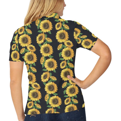 Sunflower Print Design LKS306 Women's Polo Shirt