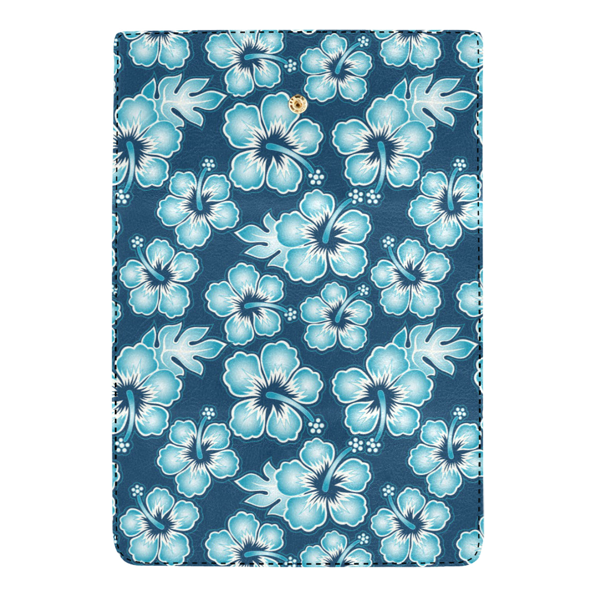 Blue Hibiscus Pattern Print Design HB011 Women's Trifold Wallet