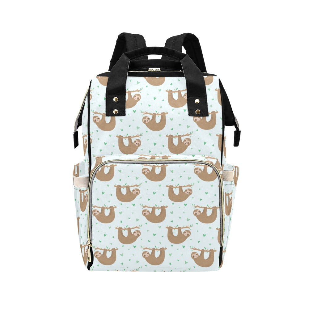 Sloth Print Design LKS308 Diaper Bag Backpack