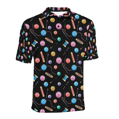Sewing Print Design LKS309 Men Polo Shirt