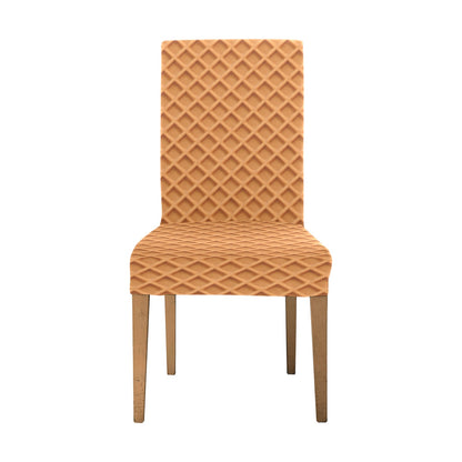Waffle Texture Print Design LKS301 Dining Chair Slipcover