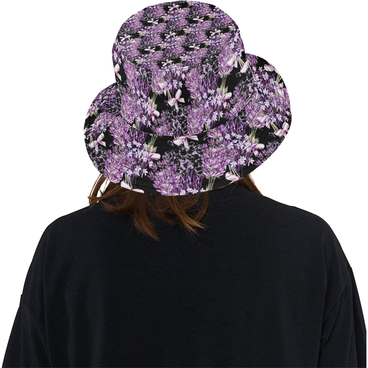 Lavender Pattern Print Design LV06 Unisex Bucket Hat