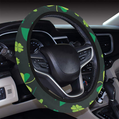 Shamrock Saint Patrick's Day Print Design LKS304 Steering Wheel Cover with Elastic Edge