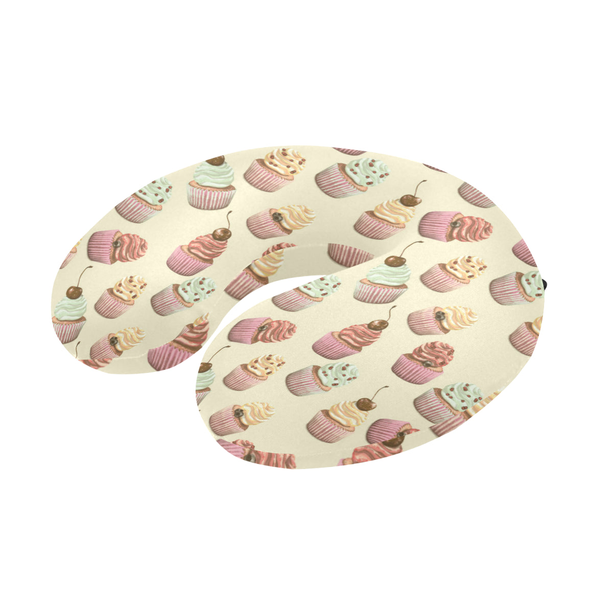 Cupcake Pattern Print Design 04 U-Shaped Travel Neck Pillow