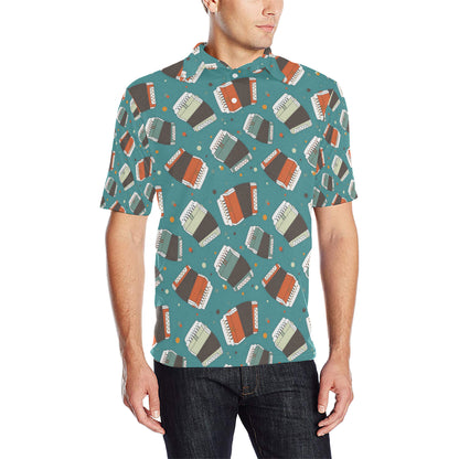Accordion Pattern Print Design 02 Men Polo Shirt