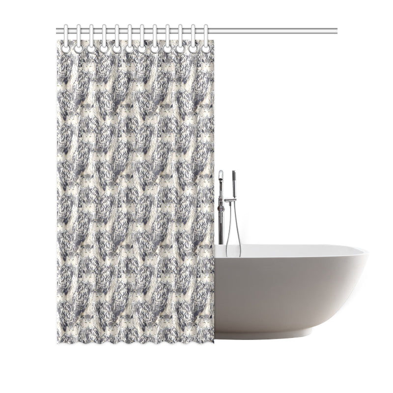 Owl Realistic Themed Design Print Shower Curtain