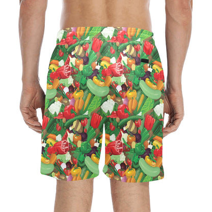 Salad Mix Vegetableprint Design LKS301 Men's Swim Trunks Beach Shorts