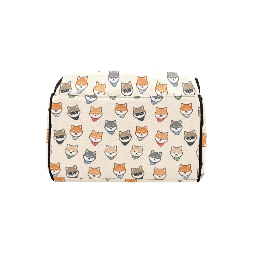 Shiba Inu Print Design LKS3010 Diaper Bag Backpack