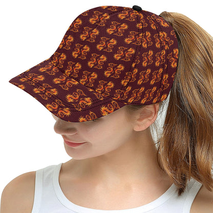 Dragons Fire Design Snapback Cap
