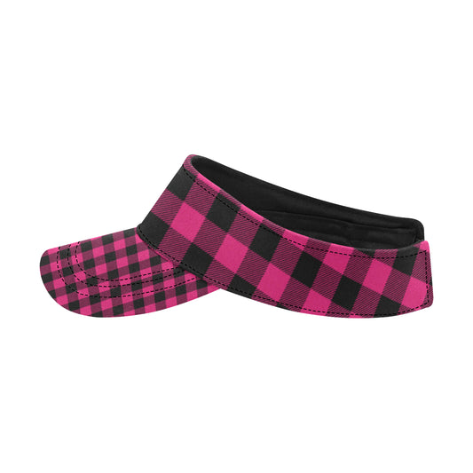 Pink Tartan Plaid Pattern Unisex Sun Visor