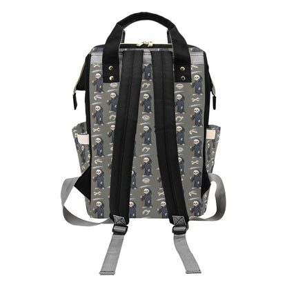 Skeleton Print Design LKS308 Diaper Bag Backpack