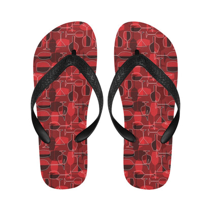 Wine Glass Print Design LKS301 Flip Flops