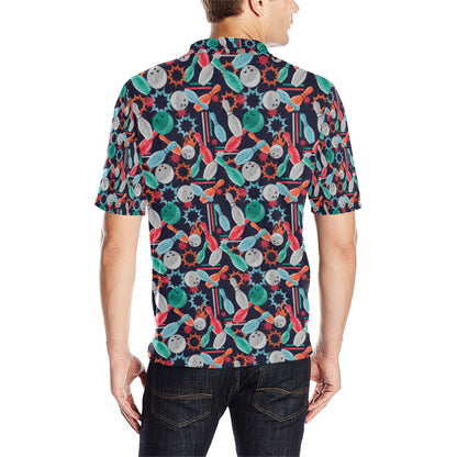 Bowling Pattern Print Design 08 Men Polo Shirt